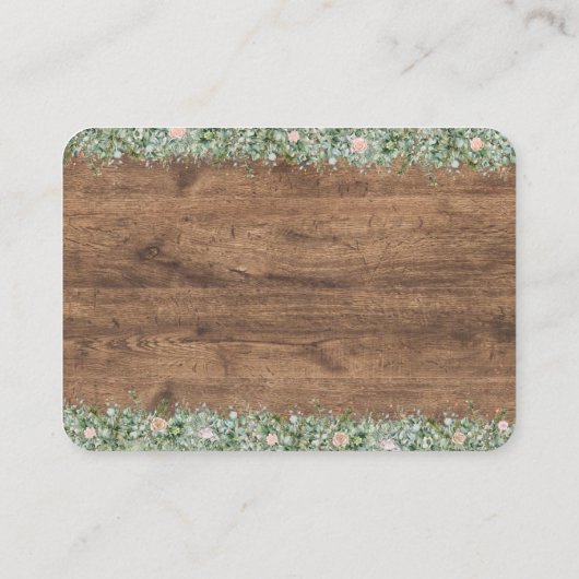 Eucalyptus Dusty Rose Place Cards | Greenery プレイスカード (裏面)