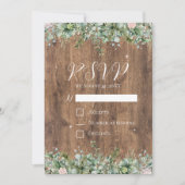 Eucalyptus Dusty Rose RSVP Card | Greenery Floral 招待状 (正面)