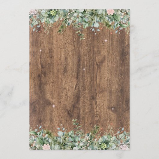 Eucalyptus Dusty Rose Table Numbers | Greenery 招待状 (裏面)