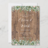 Eucalyptus Dusty Rose Wedding Invitation | Florals 招待状 (正面)