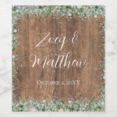 Eucalyptus Dusty Rose Wine Labels | Greenery ワインラベル (シングルラベル)