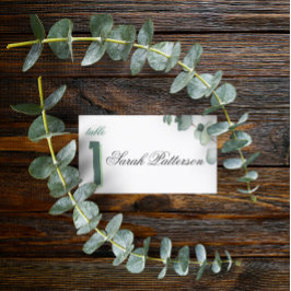Eucalyptus Elegant Botanical Wedding Green プレイスカード