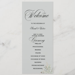 Eucalyptus Elegant double side program card  プログラム