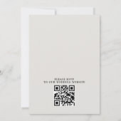 Eucalyptus Elegant Modern Budget QR Code Wedding 招待状 (裏面)