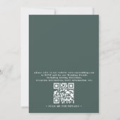 Eucalyptus Elegant Modern Rustic QR Code Wedding 招待状 (裏面)