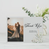 Eucalyptus Elegant Photo Thank You Card サンキューカード (スタンド正面)