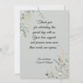 Eucalyptus Elegant Photo Thank You Card サンキューカード (裏面)