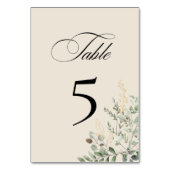 Eucalyptus Elegant Table Number Card テーブルナンバー (裏面)