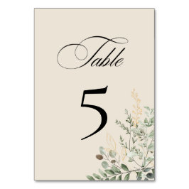 Eucalyptus Elegant Table Number Card テーブルナンバー