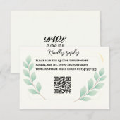 Eucalyptus Embrace QR RSVP Card サンキューカード (正面/裏面)