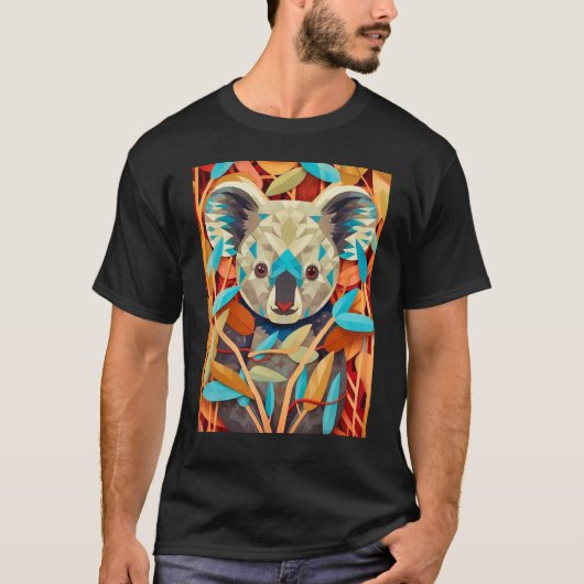 Eucalyptus Enigma An Op Art Koala Experience_1 Tシャツ (正面)