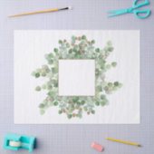 Eucalyptus Frame Gold Glitter Leafy Branch 薄葉紙 (クラフト)