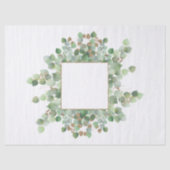 Eucalyptus Frame Gold Glitter Leafy Branch 薄葉紙 (正面)