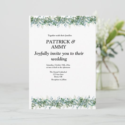 Eucalyptus generery wedding 招待状 (スタンド正面)
