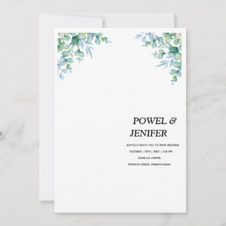 Eucalyptus generery wedding 招待状