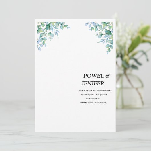 Eucalyptus generery wedding 招待状 (スタンド正面)