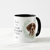 Eucalyptus German Shorthaired Pointer Monogram マグカップ (正面右)