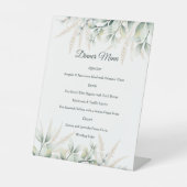 Eucalyptus Gold Greenery Wedding Reception 台座サイン (正面)