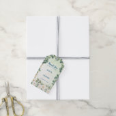 Eucalyptus Green Botanical Wedding Favor Thank You ギフトタグ (より糸付き)