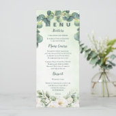 Eucalyptus Green Botanical Wedding Greenery Dinner メニュー (スタンド正面)