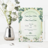Eucalyptus Green Botanical Wedding Invitation 招待状