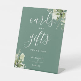 Eucalyptus Green Floral Greenery Cards And Gifts 台座サイン