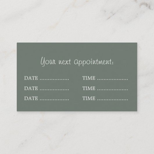 Eucalyptus green leaves 名刺 (裏面)