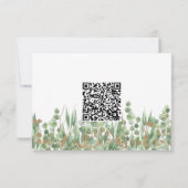 Eucalyptus Green Watercolor & Gold Wedding Info 招待状 (裏面)