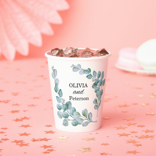 Eucalyptus greenary wedding paper cop 紙コップ (インサイチュ)