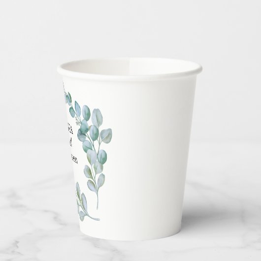 Eucalyptus greenary wedding paper cop 紙コップ (左)