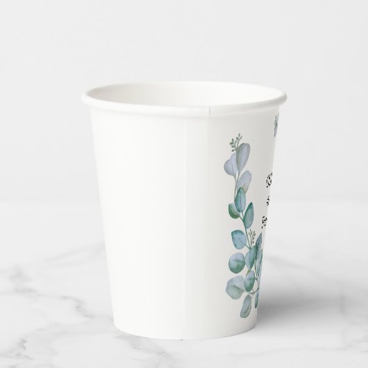 Eucalyptus greenary wedding paper cop 紙コップ (右)