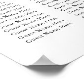 Eucalyptus Greenery 15 Table Wedding Seating Chart ポスター (角)