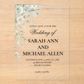 Eucalyptus Greenery Acrylic Invitation アクリル招待状 (正面)