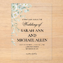 Eucalyptus Greenery Acrylic Invitation