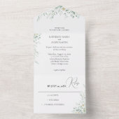 Eucalyptus Greenery All In One Invitation オールインワン招待状 (内側)
