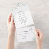 Eucalyptus Greenery All In One Invitation オールインワン招待状 (貼ってはがせる)