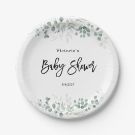 Eucalyptus Greenery  Baby Shower ペーパープレート