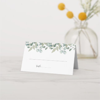 Eucalyptus Greenery Botanical Wedding プレイスカード