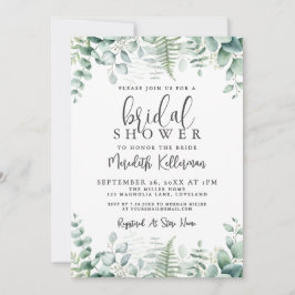 Eucalyptus Greenery Bridal Shower 招待状