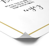 Eucalyptus Greenery Bridal Shower Mimosa Bar Sign ポスター (角)