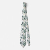 Eucalyptus Greenery Classic Formal Floral Neck Tie ネクタイ (正面)