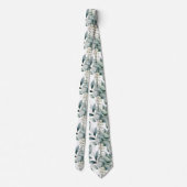 Eucalyptus Greenery Classic Formal Floral Neck Tie ネクタイ (裏面)