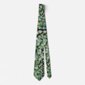 Eucalyptus Greenery Classic Formal Floral Neck Tie ネクタイ (正面)