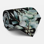 Eucalyptus Greenery Classic Formal Floral Neck Tie ネクタイ (ロール)