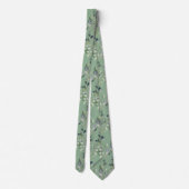 Eucalyptus Greenery Classic Formal Floral Neck Tie ネクタイ (裏面)