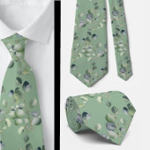 Eucalyptus Greenery Classic Formal Floral Neck Tie ネクタイ