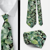 Eucalyptus Greenery Classic Formal Floral Neck Tie ネクタイ
