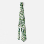 Eucalyptus Greenery Classic Formal Floral Neck Tie ネクタイ (裏面)