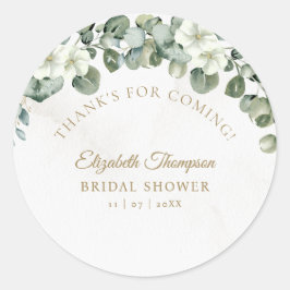 Eucalyptus Greenery Elegant Bridal Shower ラウンドシール
