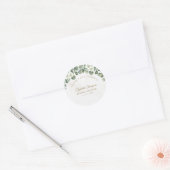 Eucalyptus Greenery Elegant Bridal Shower ラウンドシール (封筒)
